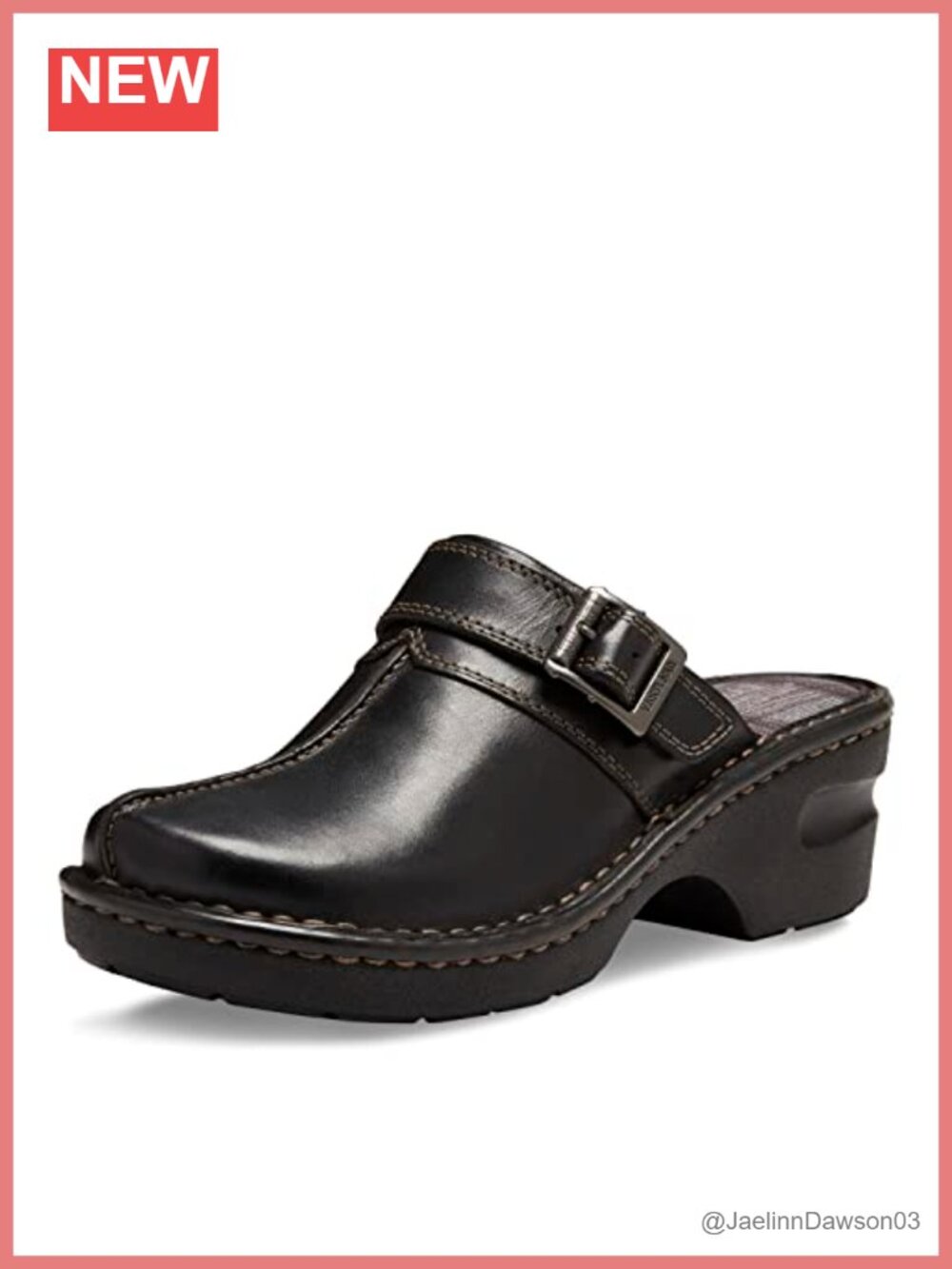 Women's Leather Mule Clogs with Memory Foam Comfort Slip-On